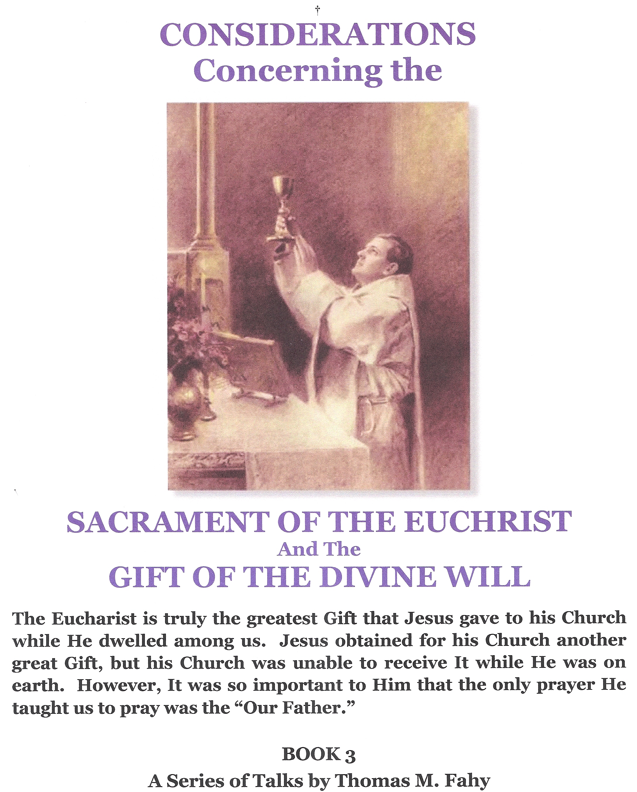 Divine Will and the Eucharist