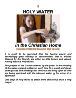 Holy Water in the Christian Home